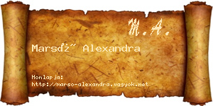 Marsó Alexandra névjegykártya